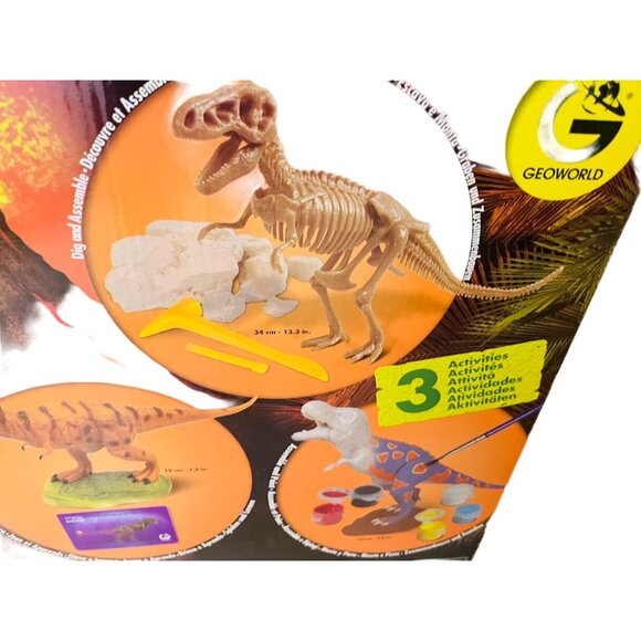 T REX by Geoworld Dinosaur Multi Activity Kit Hours of Fun Set & Toy Model Figur - Picture 3 of 7